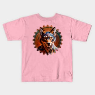Coyote The Trickster (3.1) - Trippy Psychedelic Canis Kids T-Shirt